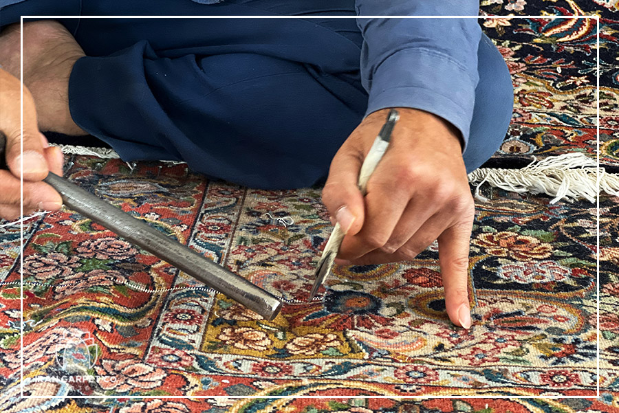رفوگری شرکت فرش ایران-کارخانه های تامین مواد اولیه فرش دستباف کرج