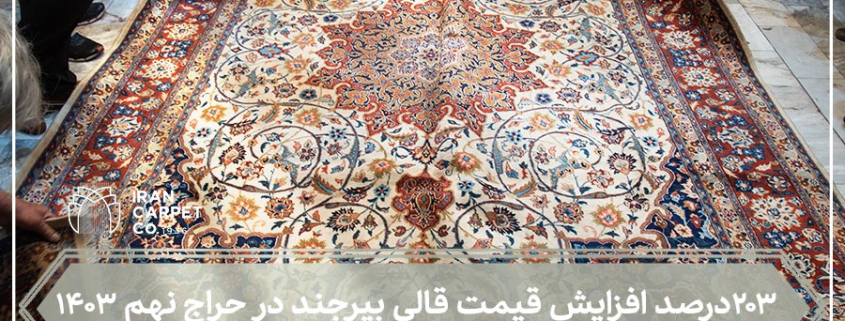 شاخص نهمین جلسه حراج فرش دستباف کار کرده سال ۱۴۰۳-شرکت فرش ایران