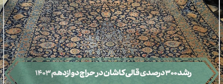 شاخص دوازدهمین جلسه حراج فرش دستباف کار کرده سال ۱۴۰۳-شرکت فرش ایران