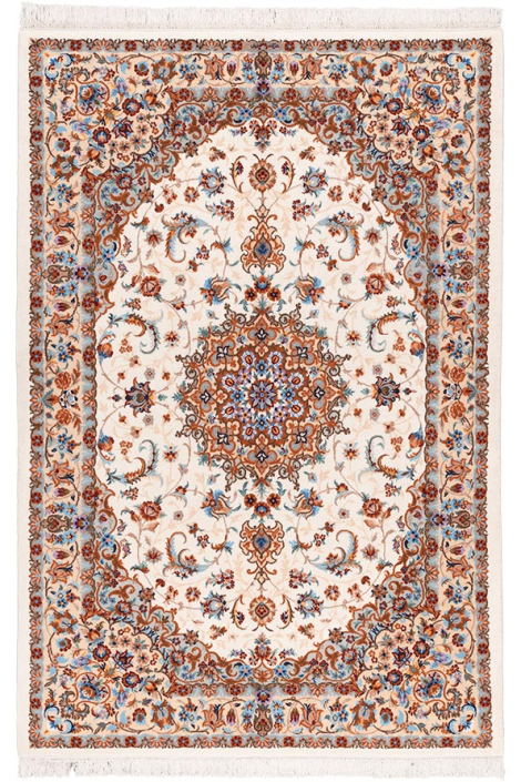 فرش دستباف نائین 45 رج قواره پرده ای کد: 421767-رنگ سال 2026-شرکت سهامی فرش ایران