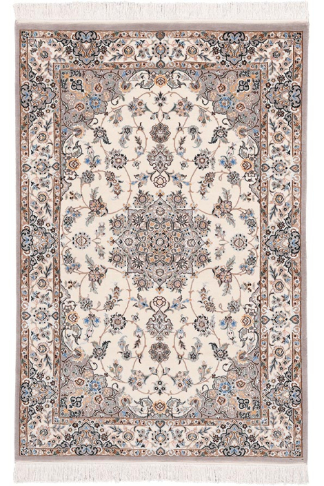 فرش دستباف نائین 50 رج قواره قالیچه کد: 4-27857-رنگ سال 2026-شرکت سهامی فرش ایران