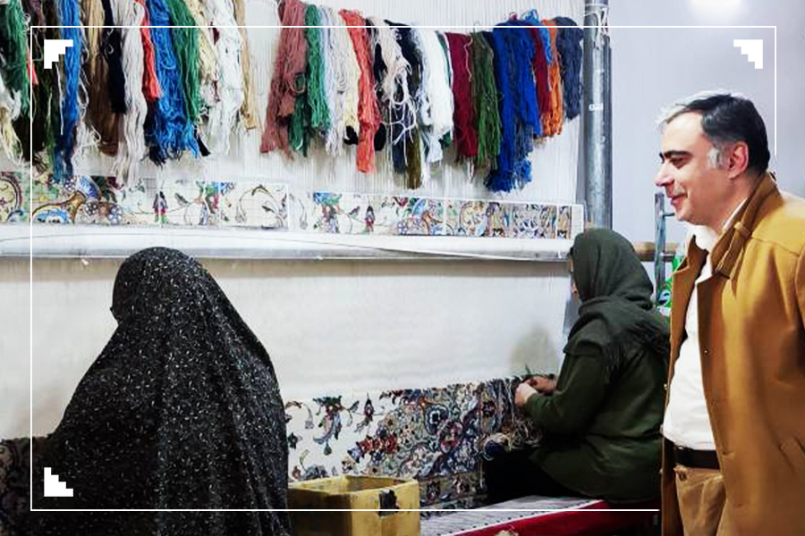 بازدید دکتر معدن چی مدیرعامل شرکت سهامی فرش ایران از شعبه کاشان